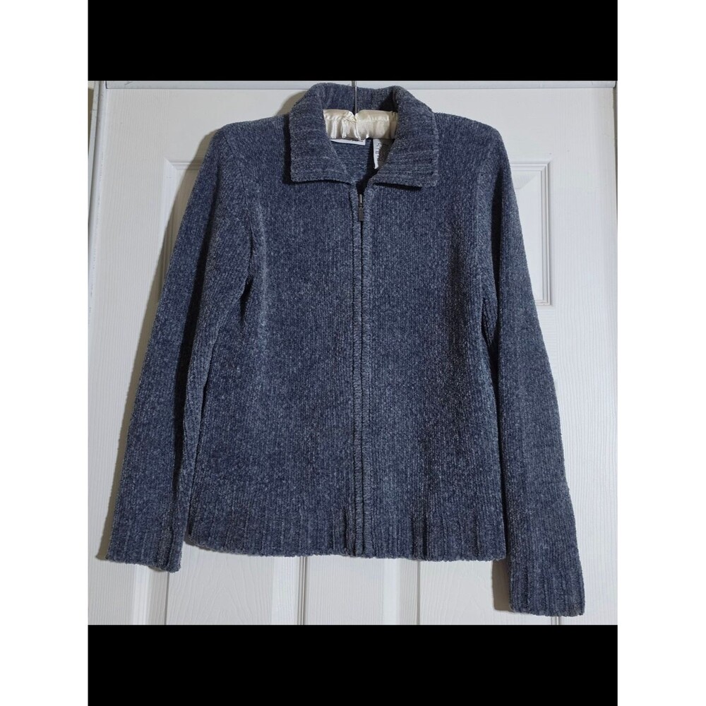 Women’s Zip-Front Knit Jacket - Gray